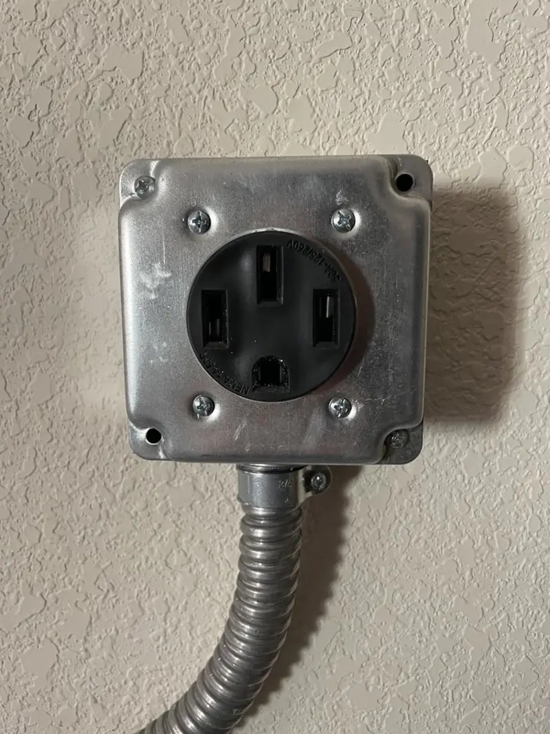 NEMA 14-50 outlet installed for Smart Home Electrical in Sunbury